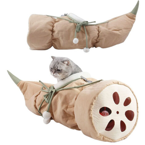 Tunnel interactif et pliable pour chats (1/4)