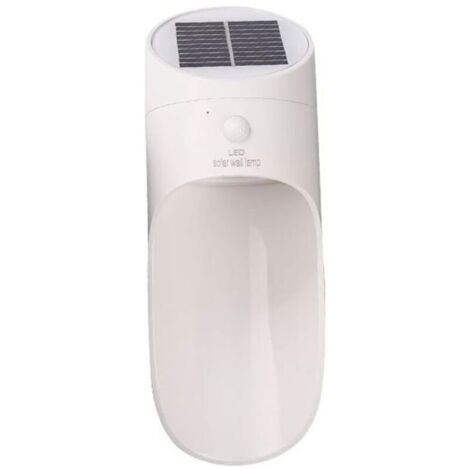 Lampe Solaire Exterieur Jardin, IP65 Etanche Eclairage Mural Extérieur Solaire 3000K Blanc Chaud Sans Fil Luminaire Décoration--Blanc (1/4)