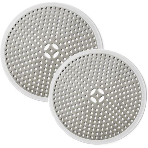 Filtre à cheveux pour bonde de douche en acier inoxydable, anti-colmatage, drainage efficace dans la salle de bain et la cuisine, 2 pièces