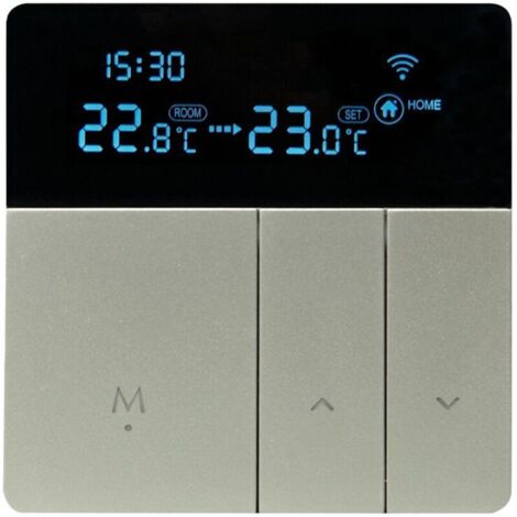 Thermostat intelligent Thermostat de chauffage Thermostat de chauffage par le sol électrique 16A WiFi Thermostat de chauffage par le sol électrique gris,de DEBUNS