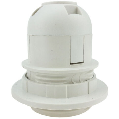 4 pièces Support d'ampoule - Pour ampoule E27 - Douille pratique - Adaptateur en plastique pour abat-jour（Blanc）