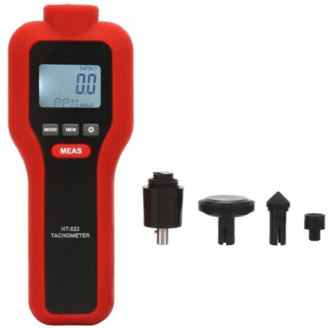 Tachymètre Numérique LCD, 2 En 1 2-99999 Tr/min, Tachymètre Sans Contact Et 2-19999 Tr/min, Tachymètre De Contact, Mesure de la Vitesse De Rotation, Compteur De Tr/min Pour Moteur, Ventilateur électr,