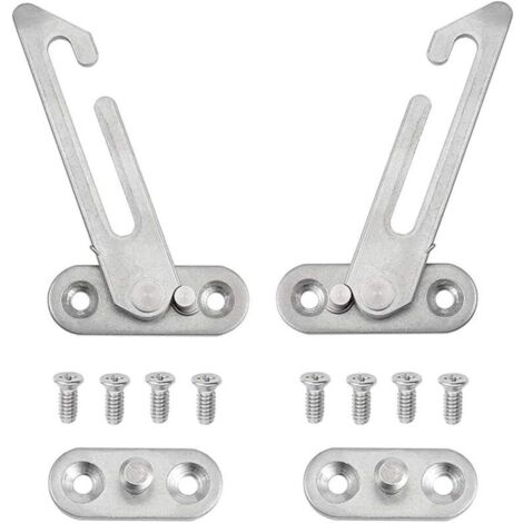 Aougo – Lot de 2 entrebâilleurs de fenêtre UPVC – Acier inoxydable 304 – Installation rapide avec vis – Ouverture jusqu'à 65 degrés