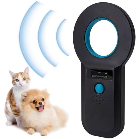 Lecteur de Puces pour Animaux,Detecteur de Puce, Lecteur de Puce pour RFID Scanner 134,2KHz/125KHz Portable Puce avec Affichage OLED pour Lecteurs ISO11784/11785/FDX-B/EMID,de DEBUNS (1/4)