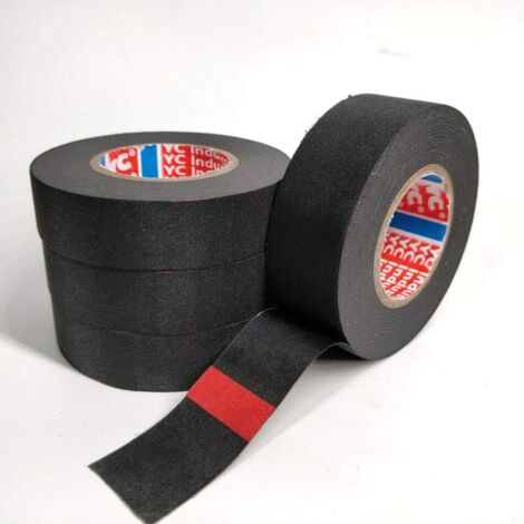 4 pièces Ruban Chiffon de Voiture, Ruban adhésif Auto-adhésif Voiture véhicule Tissu Chiffon Bande Circuit Faisceau de câblage dédiée Haute température pour Voiture (1/5)