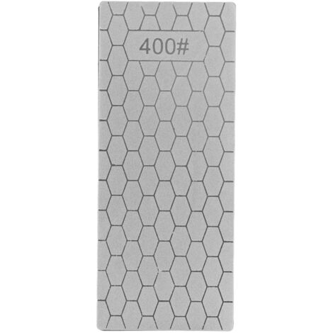 Jeffergarden Pierre à aiguiser,Pierre à aiguiser en diamant rectangulaire, plaque d'afftage de couteaux en diamant, pierre à aiguiser, outil de broyeur pour la cuisine grain 400