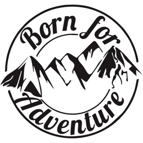 Jeffergarden Autocollants de montagne, autocollants en vinyle pour voiture, autocollants réfléchissants, décoration de pare-chocs, de porte, de fenêtre, de coffre,Noir