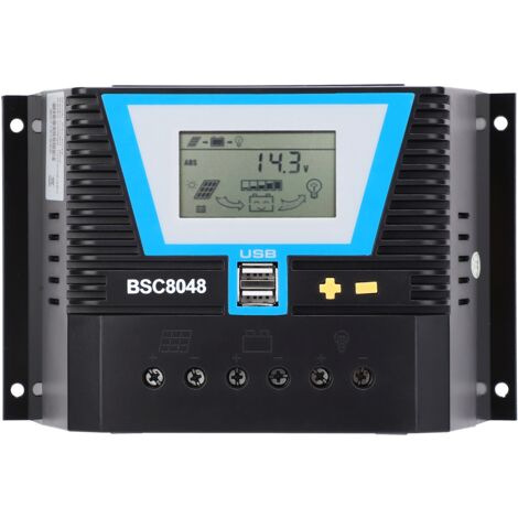GARRYFIZH Contrôleur solaire BSC8048 80A 12V/24V/36V/48V contrôle de charge pour diverses batteries (1/5)