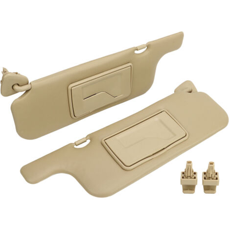 GARRYFIZH Pare-soleil gris pour voiture, lot de 2, avec protection pour miroir de maquillage, compatible avec les BMW E120 et E130 de neuvième génération (2001-2007). (1/5)