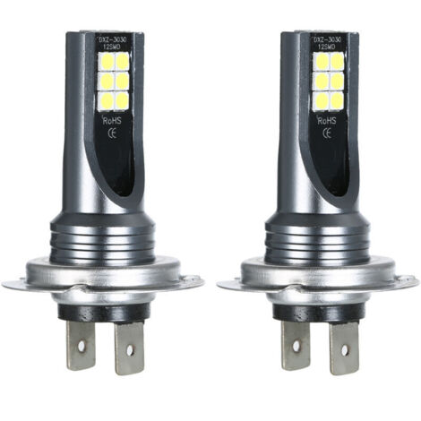 Spécifique H7 voiture LED antibrouillard 200W phares ampoules Kit 6000K blanc lumière courante HID décodeur antibrouillard ampoules, Noir (1/5)