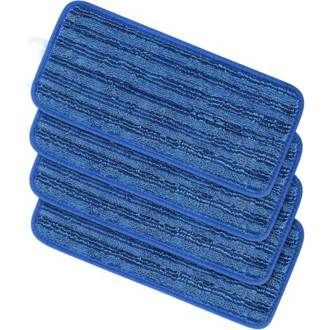 Lot de 4 Lingettes Réutilisable pour Swiffer Wet Jet Chiffon Rechange pour Swiffer Wet Jet Balai Spray Serpillières en Microfibre Lavable Nettoyer Le Sol Sec ou Humide (4pcs-bleu) (1/5)