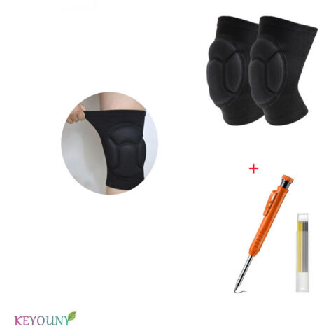 Professionnelles pour Le Travail,Genoux Confortable pour sols abrasifs pour Gardning et Construction Danse,Élastique mousse Anti choc + marqueur de trou profond (1/4)