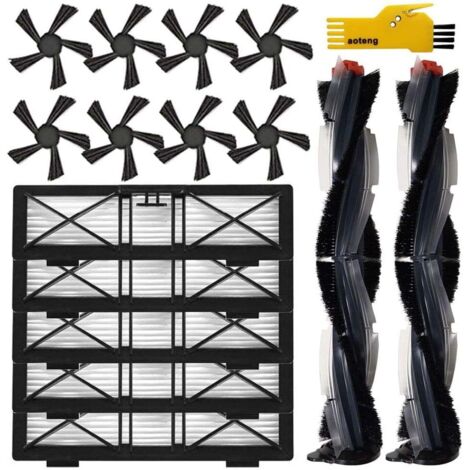 Accessoires de remplacement pour Compatible avec Neato Botvac D Series D75 D80 D85 et Connected Series D3 D4 D5 D6 D7 D8 D9 D10, y compris la brosse principale, la brosse latérale et le filtre Ultra (1/5)