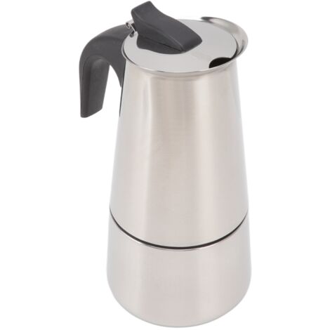 GARRYFIZH Cafetière Moka portable en acier inoxydable de qualité alimentaire pour la maison et le camping (1/5)