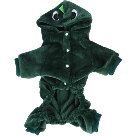 Jeffergarden Polaire hiver mignon dinosaure chien vêtements à capuche pour petits chiens chiot veste vêtements tenue (1/5)