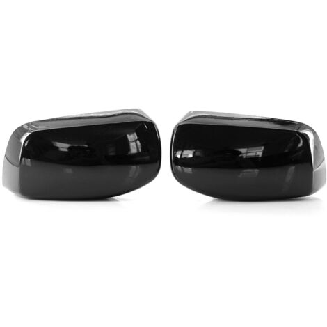 GARRYFIZH Lot de 2 coques de rétroviseurs, pièces de rechange pour boîtier de rétroviseur pour BMW E60 Série 5 2004-2007 OEM 51167078360 51167078359,Noir brillant (1/5)
