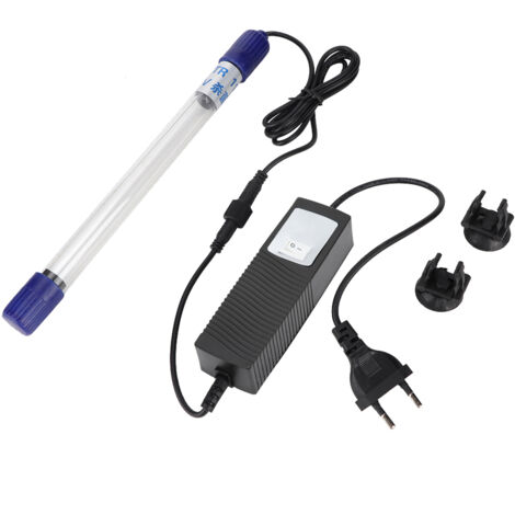 Jeffergarden Lampe de nettoyage UV pour Aquarium, élimination des algues sous-marines, lumière d'eau, prise ue, 220V