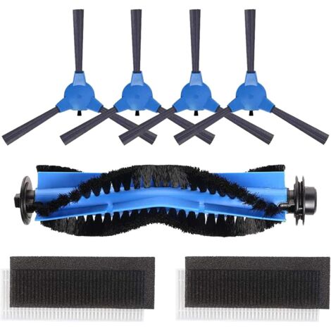 Convient pour la machine de balayage eufy RoboVac 11S, ensemble d'accessoires de filtre de brosse de remplacement pour robot de balayage (1 brosse centrale + 2 filtres + 4 brosses latérales) (1/5)