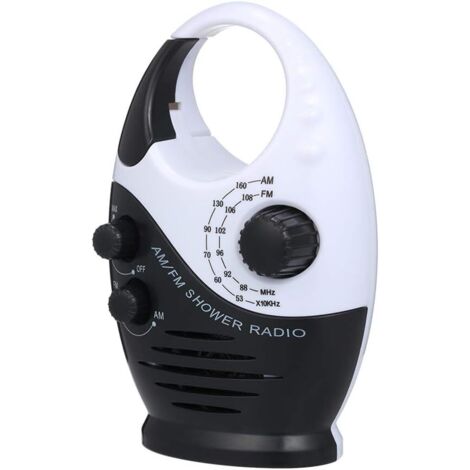 Radio de douche étanche, douche, volume réglable, haut-parleur à bouton, haut-parleur de douche de salle de bain (1/5)