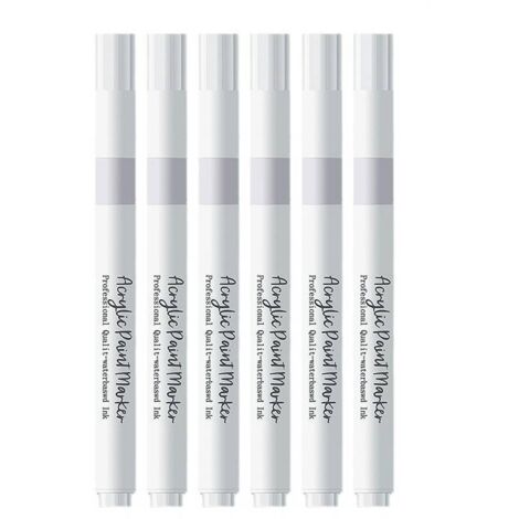 5 Pièces Marqueurs Blancs Permanent , Stylo Blanc ImperméAble et SéChage Rapide , Marqueur Blanc indelebile , pour Bois , Plastique , Pierre , Verre , Cuir , Métal , Toile (1/5)