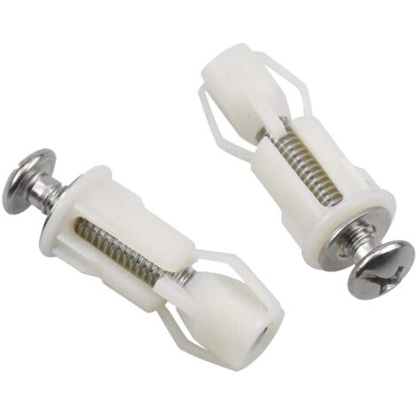 2pcs Vis D'expansion pour Couvercle de Toilette Fixation Abattant WC Vis pour Lunette Toilette Ensemble de Fixation Pièces de Rechange pour Couvercle de Toilette (1/5)