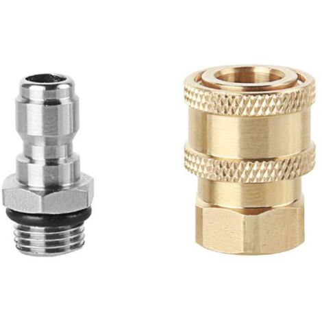 Connecteurs de buse de pulvérisateur haute pression, filetage M14, connecteur rapide 1/4, pièces de raccordement de tuyau, connecteurs de bouteille en mousse de neige (1/5)