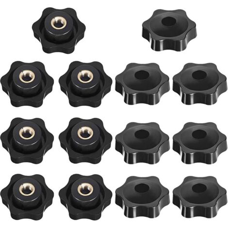 Ersandy – Bouton de serrage étoile M6 – Lot de 14 pièces – Résistance à la corrosion – Prise confortable – Pour machines-outils