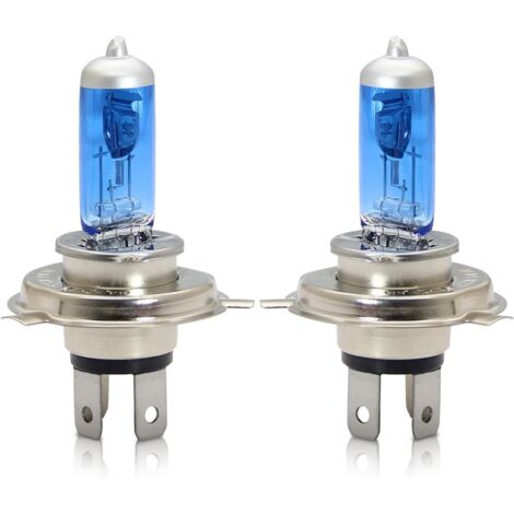 H4 P43t Phares halogènes 60/55W 5000k Blanc chaud Faisceau de route/Feux de croisement Lampe 12V Auto Voiture Moto Ampoule, 2 pièces (1/3)