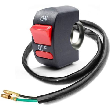 1 Pièce Moto Guidon Interrupteur On Off Bouton Poussoir Vélo Moto Tuning Partie pour U5 U7 U2 LED Phare Scooter Electrombile (1/5)