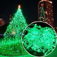 100M 600 LED Guirlandes Lumineuses Carnaval Mariage Extérieur Jardin Intérieur Éclairage, Guirlande LED Arbre Guirlande Lumineuse Pour Sapin De Noël Décoration Gazebo Guirlande, Vert