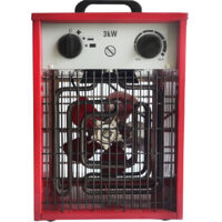 HENGMEI Radiateur soufflant électrique Chauffage Industriel 3000W, avec 2 niveaux de chauffe et 1 position air froid pour atelier, camping, garage