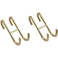 Crochet de porte de douche en verre avec crochet en acier inoxydable 304, support de salle de bain sans rebord et sans perçage - doré