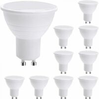 LED GU10 Spotlight Bulbs,GU10 LED Light Bulbs, 7W Warm White (50W Halogen Equivalent) Energy Saving Light Bulb, 600LM 120° Beam Non-dimmable, Pack of 10