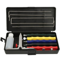 Jeffergarden Pierre à aiguiser,Ensemble de pierres à aiguiser pour meuleuse, Kit de système d'afftage de couteaux d'angle de cuisine professionnel