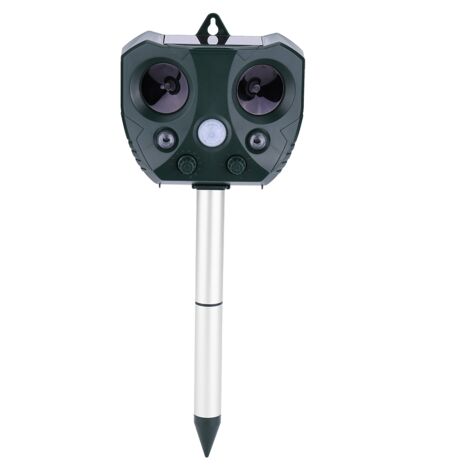 Répulsif ultrasonique solaire pour jardin contre les animaux nuisibles, oiseaux, chats, chiens, renards (1/5)
