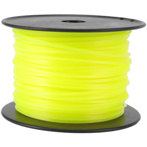 Fil de coupe 3 mm Fil de coupe carré Fil de coupe pour tondeuse à gazon pour Husqvarna Jaune 100 m/328,1 ft (1/5)