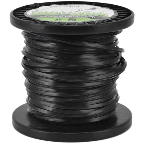 Fil de coupe pour débroussailleuse 3,3 mm Haute efficacité de coupe Faible niveau sonore Fil de coupe carré noir pour la plupart des tondeuses à gazon Farm 30 m (1/5)