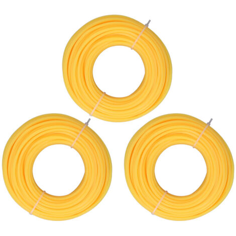 3 bobines de fil nylon pour débroussailleuse, diamètre 3 mm, longueur 15 mètres (1/5)