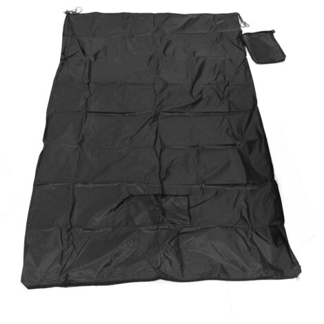 Sac à feuilles pour tracteur tondeuse en tissu Oxford résistant à l'eau, collecteur de feuilles de jardin, sac ramasse-herbe avec fermeture éclair, cordon de serrage et filet pour tondeuse à gazon (1/5)