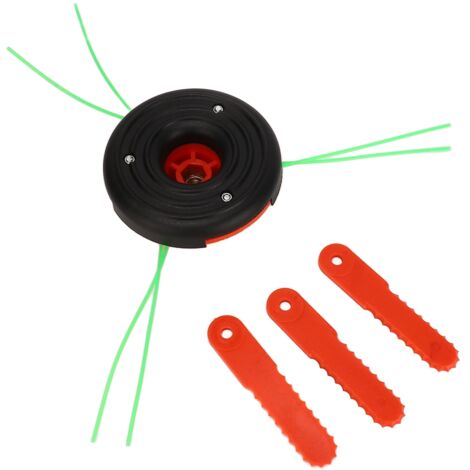 Tête de coupe à 3 lames en plastique, débroussailleuse à faibles vibrations, tête de remplacement, filetage interne M10x1,25