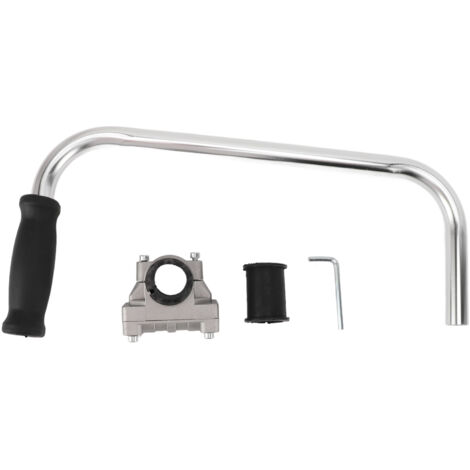 Poignée pour coupe-bordures en acier inoxydable avec extension pour une prise en main confortable Accessoire pour tondeuse à gazon de 26 mm et 28 mm de diamètre (1/5)