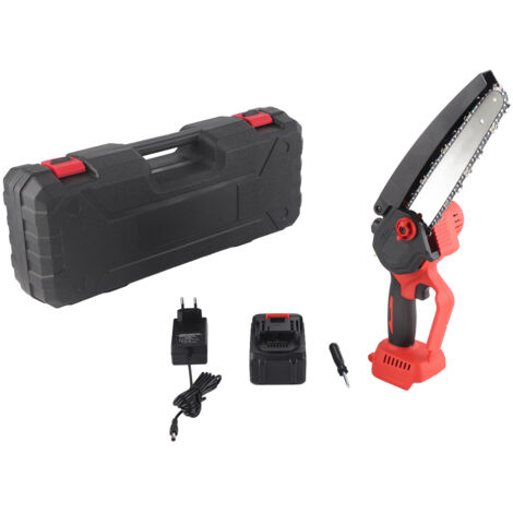 Mini tronçonneuse sans fil 8 pouces sans balais rechargeable avec petite batterie au lithium pour couper du bois, élaguer des arbres et jardiner (1/5)