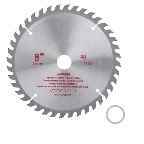 1 pièce lame circulaire 40 dents pour scie circulaire outil de coupe d'herbe 25,4 mm 8 pouces (1/5)