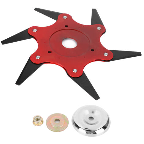 Lame de débroussailleuse à 6 lames Tête de coupe pour tondeuse à gazon Accessoires pour outils électriques de jardin
