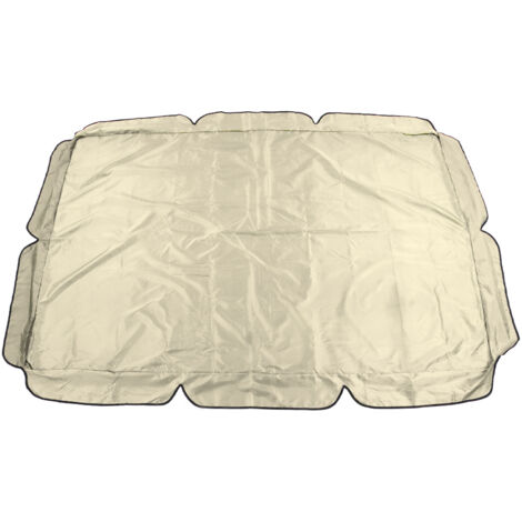 Housse de remplacement pour balancelle en tissu Oxford argenté imperméable pour balancelle de jardin ou balcon, beige (1/5)