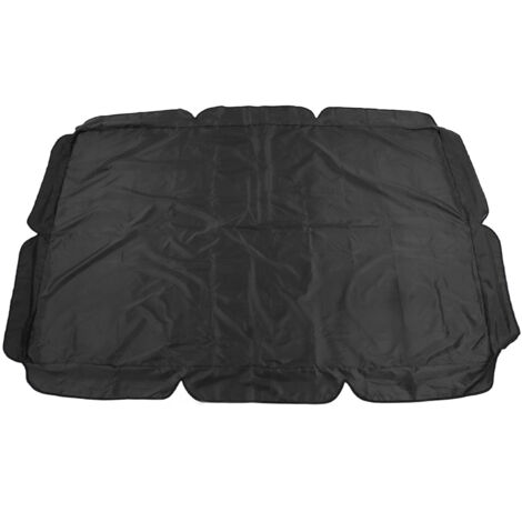 Housse de remplacement pour balancelle en tissu Oxford argenté imperméable pour balancelle de jardin ou balcon, noir (1/5)
