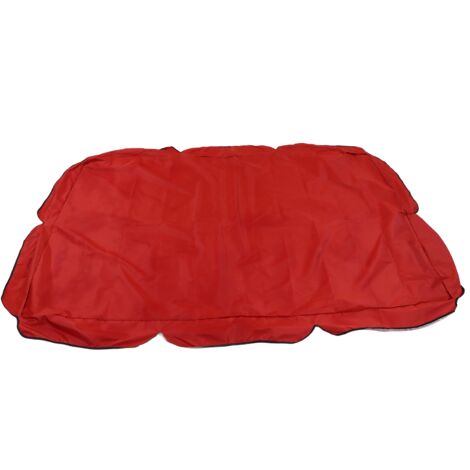 Auvent pour balancelle d'extérieur Tissu Oxford enduit argenté Housse imperméable pour balancelle Accessoire pour parasol de jardin Rouge (1/5)