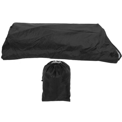 Housse de canapé noire en forme de U Housse anti-poussière et imperméable pour meubles d'extérieur 321 x 155 x 76/86 cm (1/5)