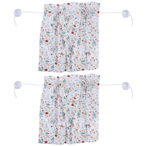 2 pièces de rideaux pare-soleil simples, rideaux latéraux réglables pour voiture, rideaux mignons pour voiture avec ventouses, type 4 (1/5)