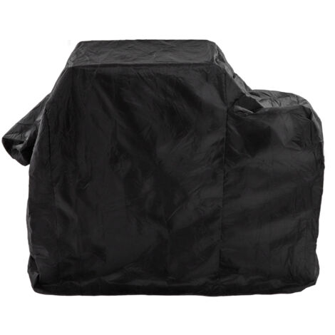 Housse pour barbecue imperméable, résistante au soleil et aux intempéries, avec cordon de serrage et sac de rangement, couleur noir (1/5)